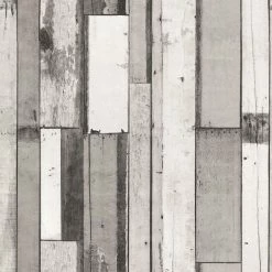 Papiertapete - beige - Holzoptik - 10 Meter