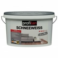 profitan Schneeweiß Wand- und Deckenfarbe - 10 Liter