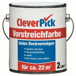 CleverPick Vorstreichfarbe - weiß - 2 Liter