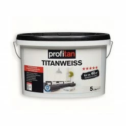 profitan Titanweiß Wand- und Deckenfarbe - 5 Liter