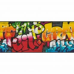 Papierborte - bunt - Graffiti - 5 Meter