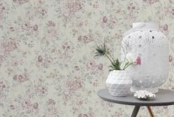 Vliestapete SOUVENIR - rosa-creme - Rosen - 10 Meter -Baumarkt Verkaufsgeschäft 2237006300 04 1600Wx1600H