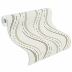 Vliestapete - beige - 10 Meter