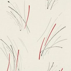 Vliestapete - Streifen - rot - 10 Meter