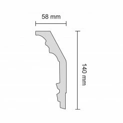 Zierleiste G 39 - weiß - 2 Meter -Baumarkt Verkaufsgeschäft 2317000200 03 1600Wx1600H