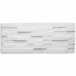 10er-Pack Styropor-Dekorsteine - weiß - 1 m²