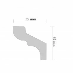 Zierleiste A 35 - weiß - 1 Meter 5 Zierleiste A 35 - weiß - 1 Meter -Baumarkt Verkaufsgeschäft 2317000500 03 1600Wx1600H