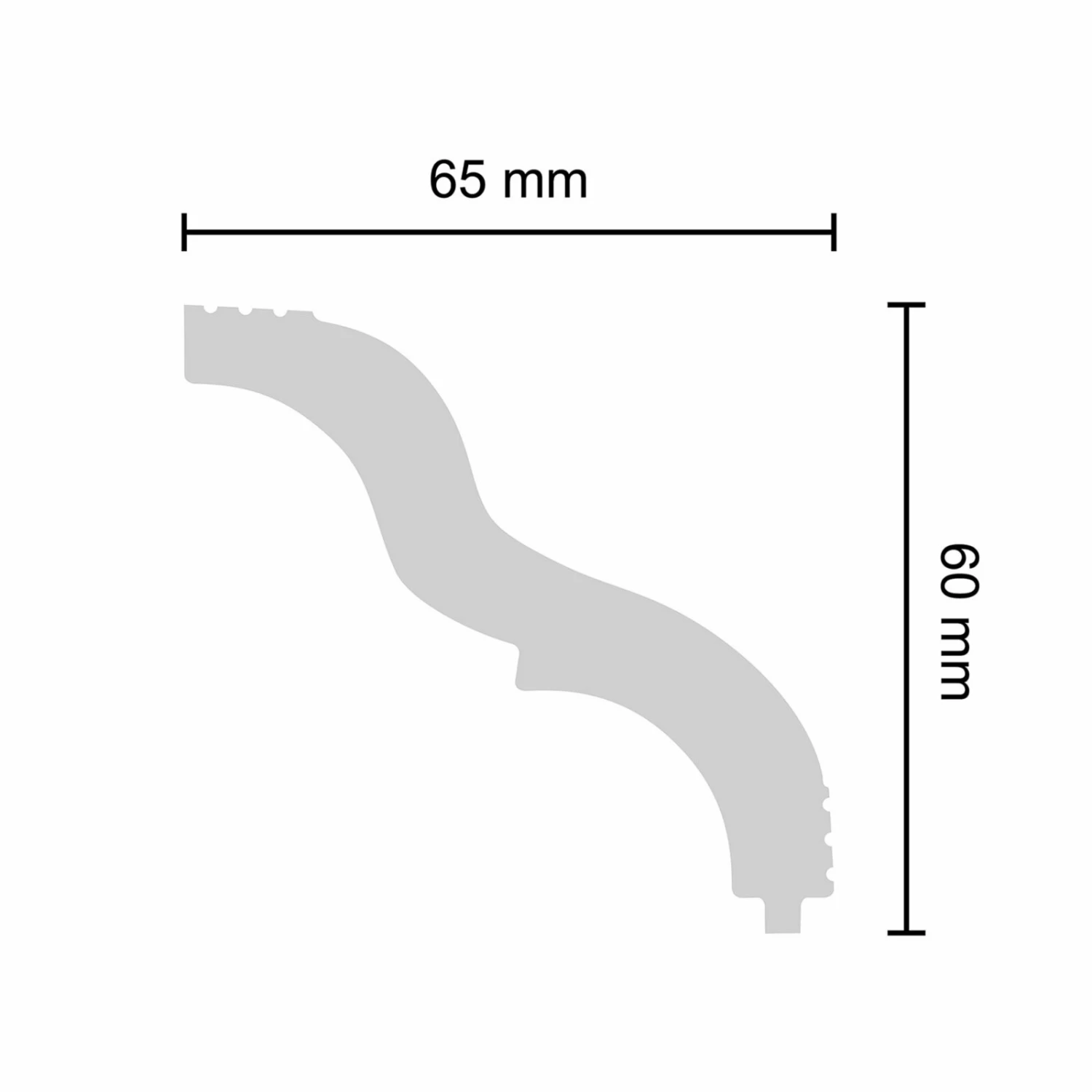 Styropor-Zierleiste - weiß - 200 cm 2 Styropor-Zierleiste - weiß - 200 cm – Bild 2