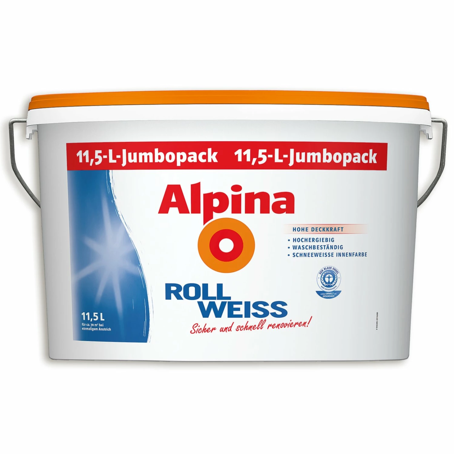 Alpina Roll Weiß - Innenfarbe - Jumbopack - 11,5 Liter 1 Alpina Roll Weiß - Innenfarbe - Jumbopack - 11,5 Liter