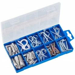 Schraubenhaken-Set - mit Sortimentskasten - 79 teilig