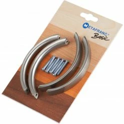 4er-Set Möbelgriffe - Edelstahloptik - 105 mm lang