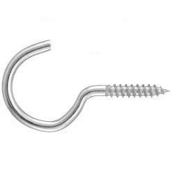 Schraubhaken - verzinkt - gebogen - 50 mm