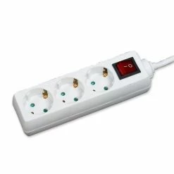Mehrfachsteckdose - 3 Steckplätze - weiß