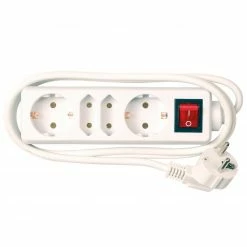 Mehrfachsteckdose - 4 Steckplätze - weiß