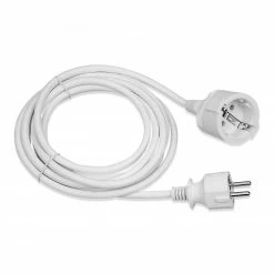 Schuko-Verlängerungskabel - weiß - 5 m lang