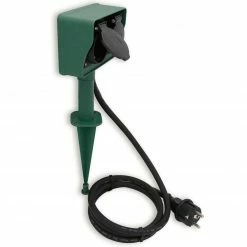 Garten-Steckdosen-Erdspieß - 2 Schukostecker