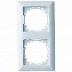 Abdeckrahmen - polarweiß - 2-fach