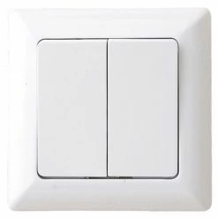 Serienschalter - weiß - inkl. Rahmen