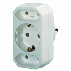 Schutzkontakt-Euro-Adapter - weiß