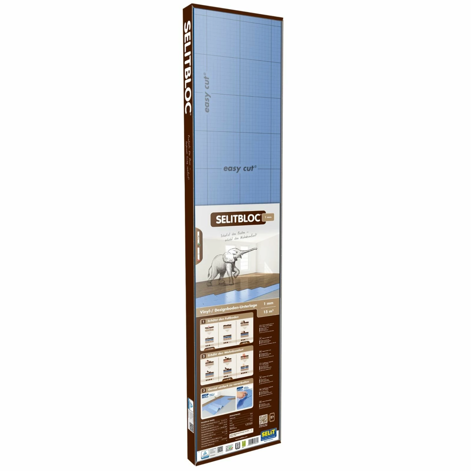 Trittschalldämmung SELITBLOC - blau - für 15 m² 1 Trittschalldämmung SELITBLOC - blau - für 15 m²