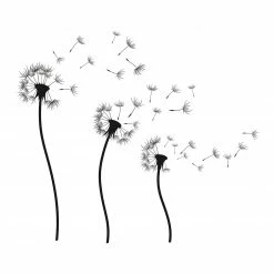 Wandtattoo - Pusteblumen-Motiv - selbstklebend