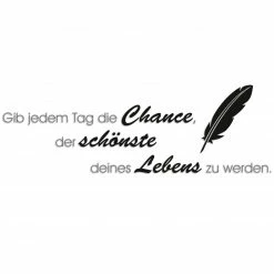 Wandtattoo - Spruch - schwarz - Der schönste Tag - selbstklebend