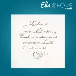 Ella@HOME Wandtattoo - Zuhause ist wo die Liebe wohnt - selbstklebend
