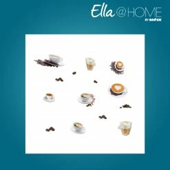 Ella@HOME Wandtattoo - Kaffeetassen - selbstklebend