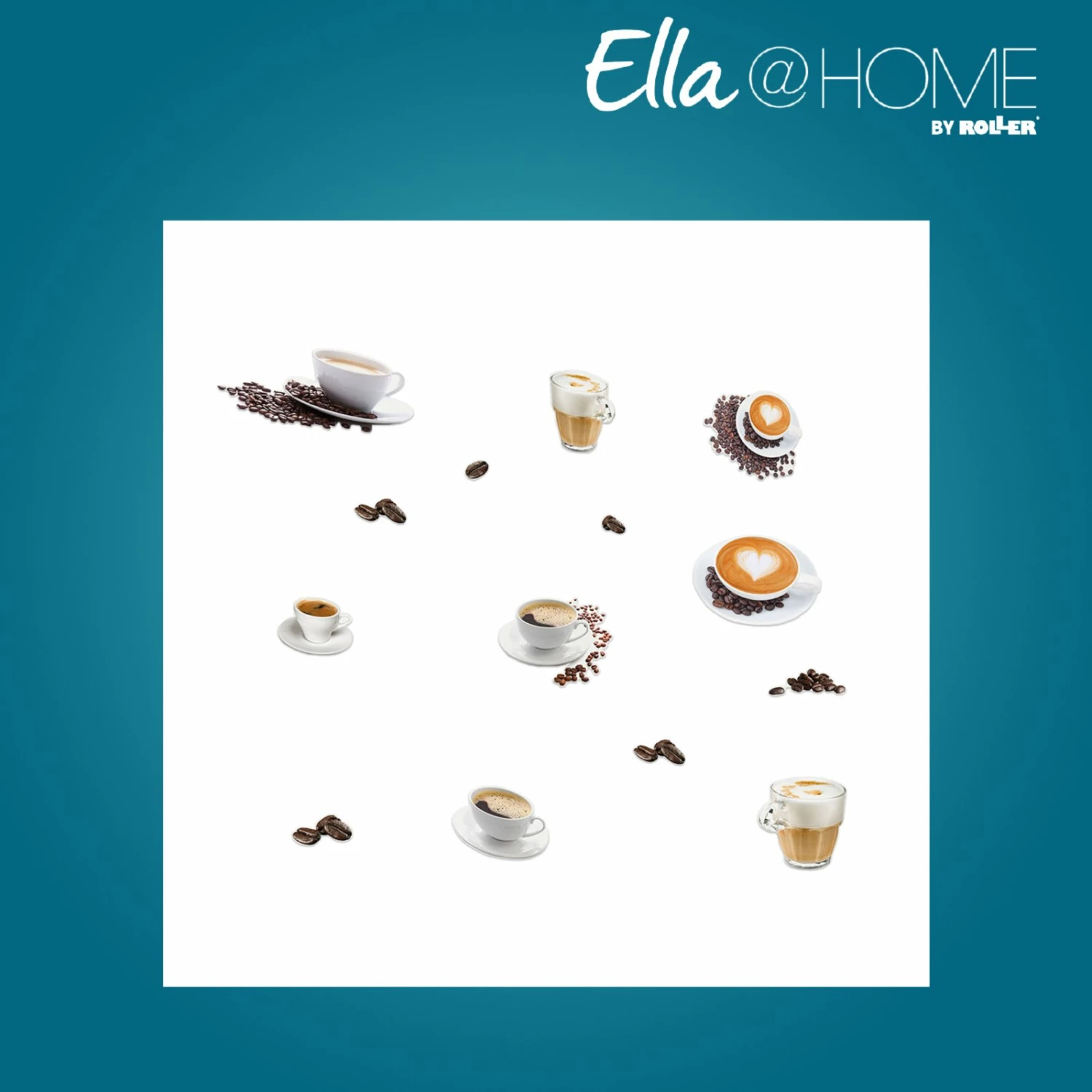 Ella@HOME Wandtattoo - Kaffeetassen - selbstklebend 1 Ella@HOME Wandtattoo - Kaffeetassen - selbstklebend
