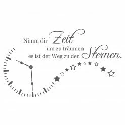 Wandtattoo - Spruch - Nimmr dir Zeit - selbstklebend