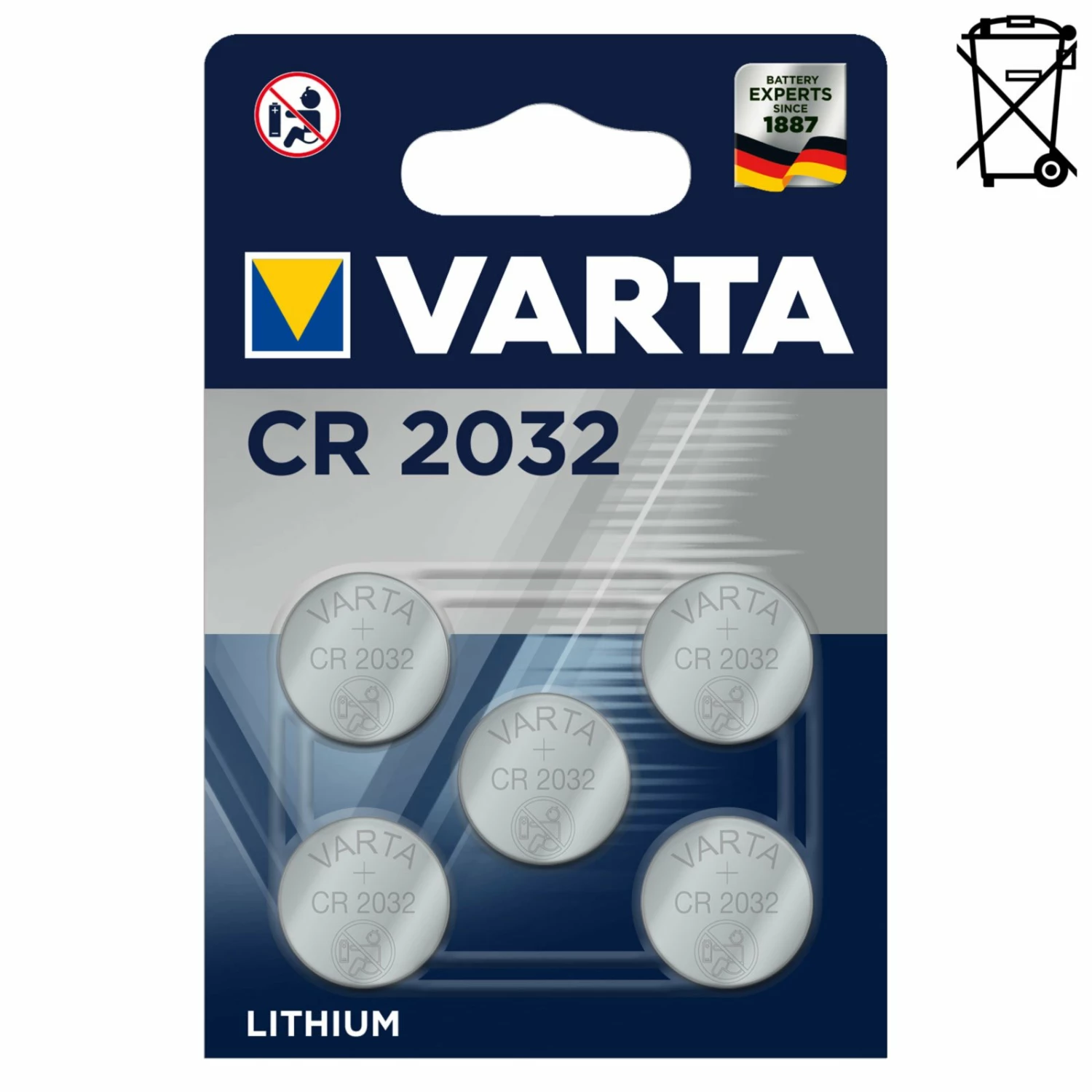 VARTA-Knopfzellen - CR2032 - 5er Pack 1 VARTA-Knopfzellen - CR2032 - 5er Pack
