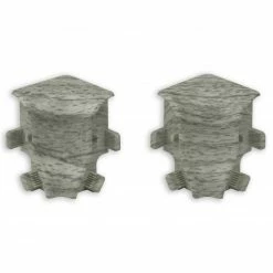 profitan 2er-Set Innenecken - Buche grau - für Sockelleisten: 40 mm hoch