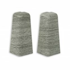 profitan 2er-Set Außenecken - Buche grau - für Sockelleisten: 58 mm hoch