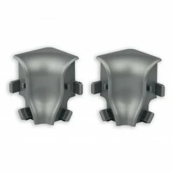 profitan 2er-Set Innenecken - Silber hell - für Sockelleisten: 40 mm hoch