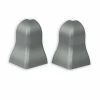 profitan 2er-Set Außenecken - Silber hell - für Sockelleisten: 40 mm hoch