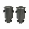 profitan 2er-Set Innenecken - Silber dunkel - für Sockelleisten: 58 mm hoch