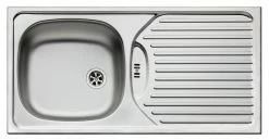 Einbauspüle - Edelstahl-Leinenstruktur - Unterschränke ab 45 cm