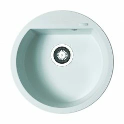 Einbauspüle ALAZIA - weiß - rund - Unterschränke ab 45 cm