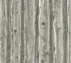 Papiertapete DEKORA NATUR 6 - Holz - grau - 10 Meter