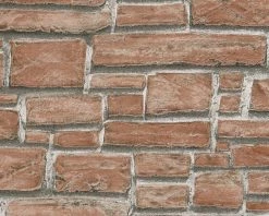 Papiertapete DEKORA NATUR 6 - Mauer - braun - 10 Meter