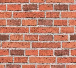 Papiertapete DEKORA NATUR 6 - Mauer - rot-grau - 10 Meter