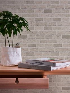 Papiertapete DEKORA NATUR 6 - Mauer - beige-creme - 10 Meter -Baumarkt Verkaufsgeschäft 9000861000 04 1600Wx1600H