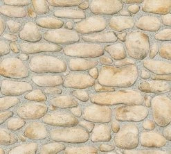 Papiertapete DEKORA NATUR 6 - Steinwand - beige - 10 Meter