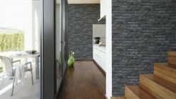 Papiertapete DEKORA NATUR 6 - Mauer - grau-schwarz - 10 Meter -Baumarkt Verkaufsgeschäft 9000862600 03 1600Wx1600H