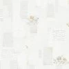 Papiertapete OK 6 - grau-beige - Blumen - 10 Meter