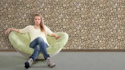 Papiertapete DEKORA NATUR 6 - Holzscheiben - 10 Meter -Baumarkt Verkaufsgeschäft 9000865400 03 1600Wx1600H