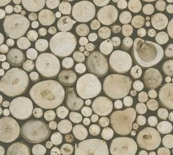 Papiertapete DEKORA NATUR 6 - Holzscheiben - 10 Meter
