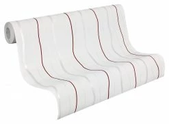 Vliestapete AVENZIO 4 - rot-creme -10 Meter