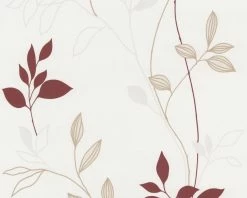 Vliestapete AVENZIO 4 - rot-creme - 10 Meter