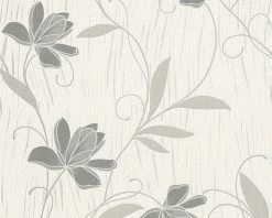 Vinyltapete SAN FRANCISCO - weiß-grau - 10 Meter